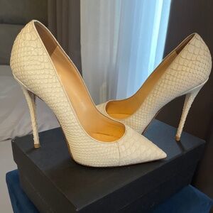 Giuseppe Zanotti White Python Heels